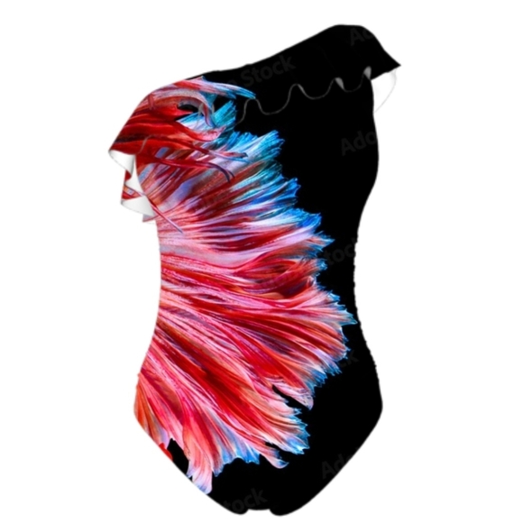 Black strapless swimming suit size median new never worn. - Picture 1 of 2